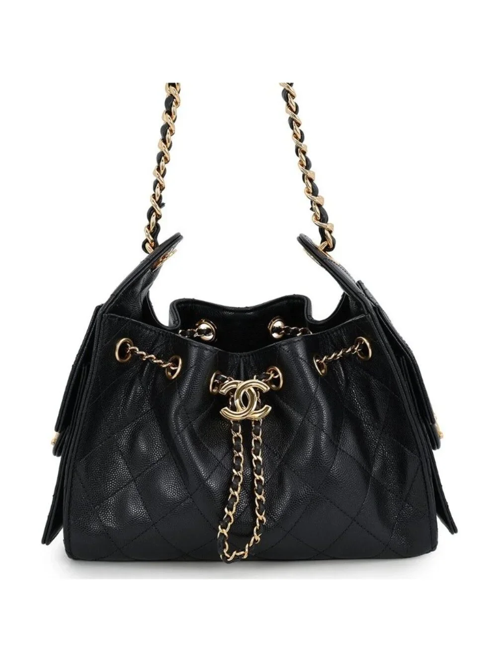 Chanel Chain Shoulder Bag 25 Mini CC Logo Black